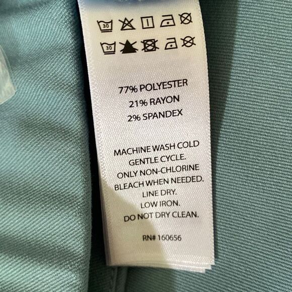 Sincerely Jules NWT Pleated Straight Leg Trousers Light Blue L - Picture 3 of 4